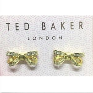 Ted Baker Gold Bow Stud Earrings